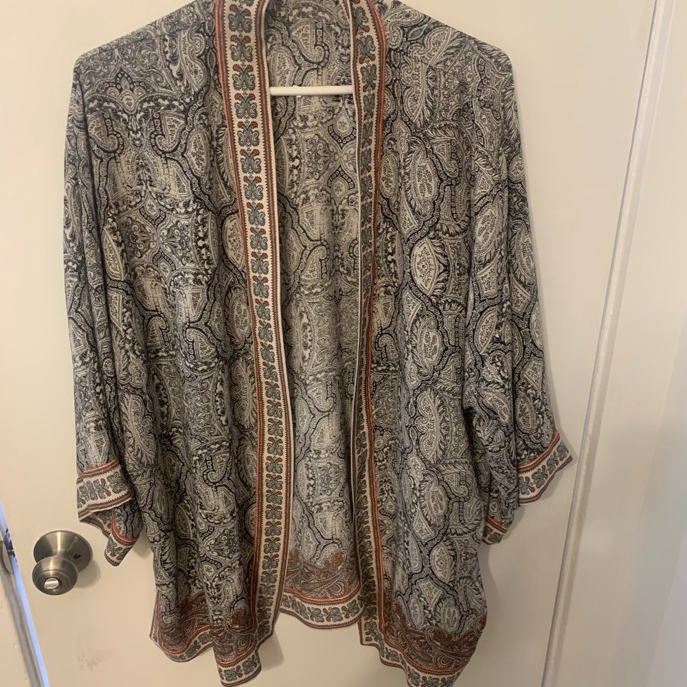 Paisley Bohemian Max Studio Cardigan Sz XL